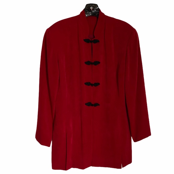 Vintage Jackets & Blazers - VINTAGE ASIAN RED JACKET BY GLENSPORT